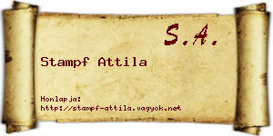 Stampf Attila névjegykártya
